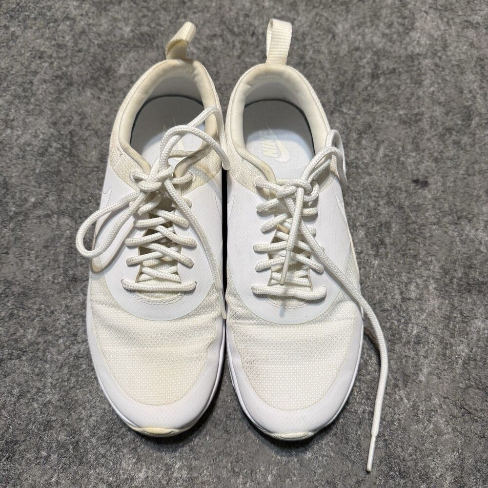 Nike Air Max Thea Womens Shoes Size 6 Triple White Running Sneakers 599409-115